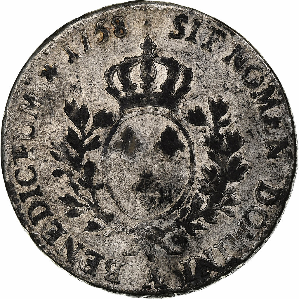 Francia, Louis XV, Écu au bandeau, 1758, Paris, Argento, MB, Gadoury:322