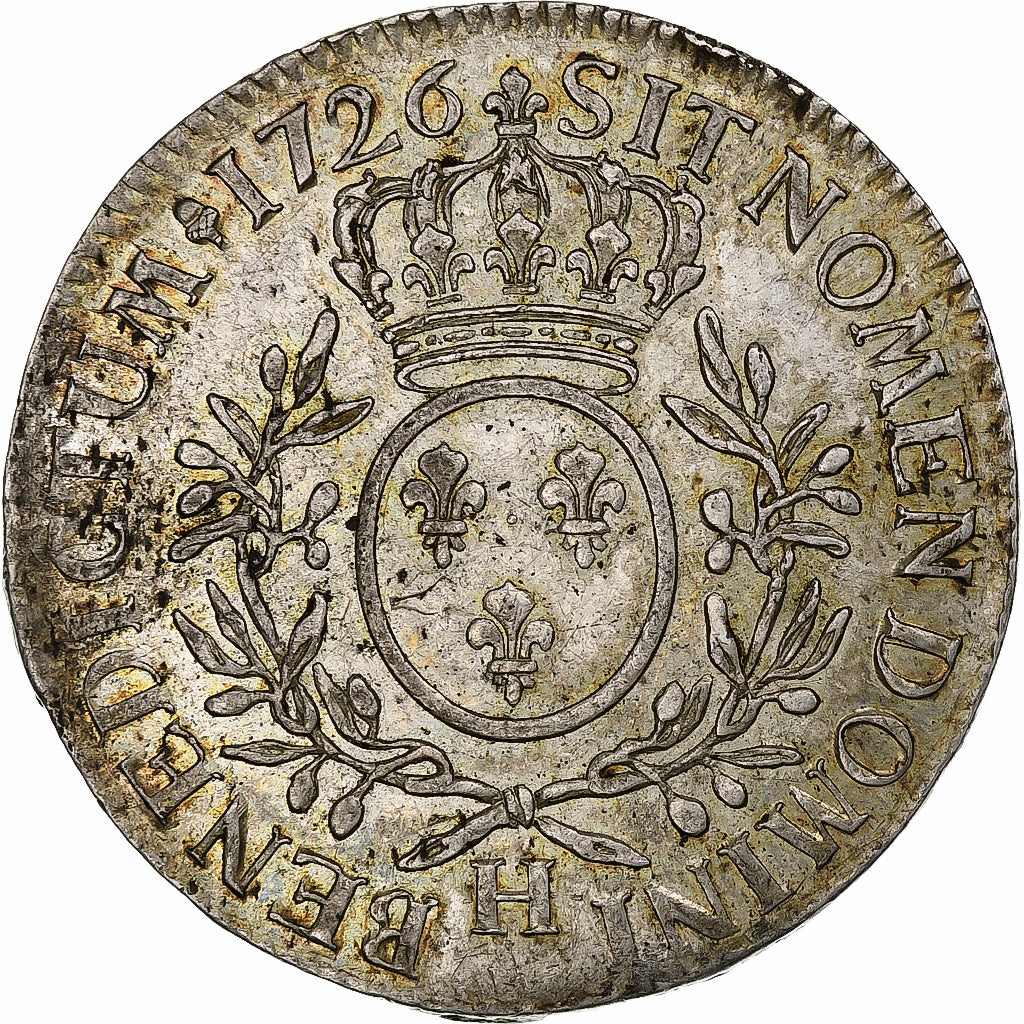 France, Louis XV, Ecu aux branches d'olivier, 1726, La Rochelle, Argent, SUP