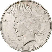 United States, Dollar, Peace, 1922, Philadelphia, Silver, EF(40-45), KM:150