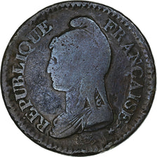 France, Decime, Dupré, AN 7, Paris, Bronze, VF(30-35), Gadoury:187