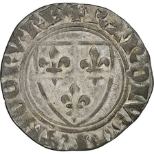 France, Charles VI, Blanc Guénar, Montpellier, Billon, EF(40-45), Duplessy:377