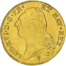 France, Louis XVI, Double Louis d'or à la tête nue, 1789, Bordeaux, Or, TTB