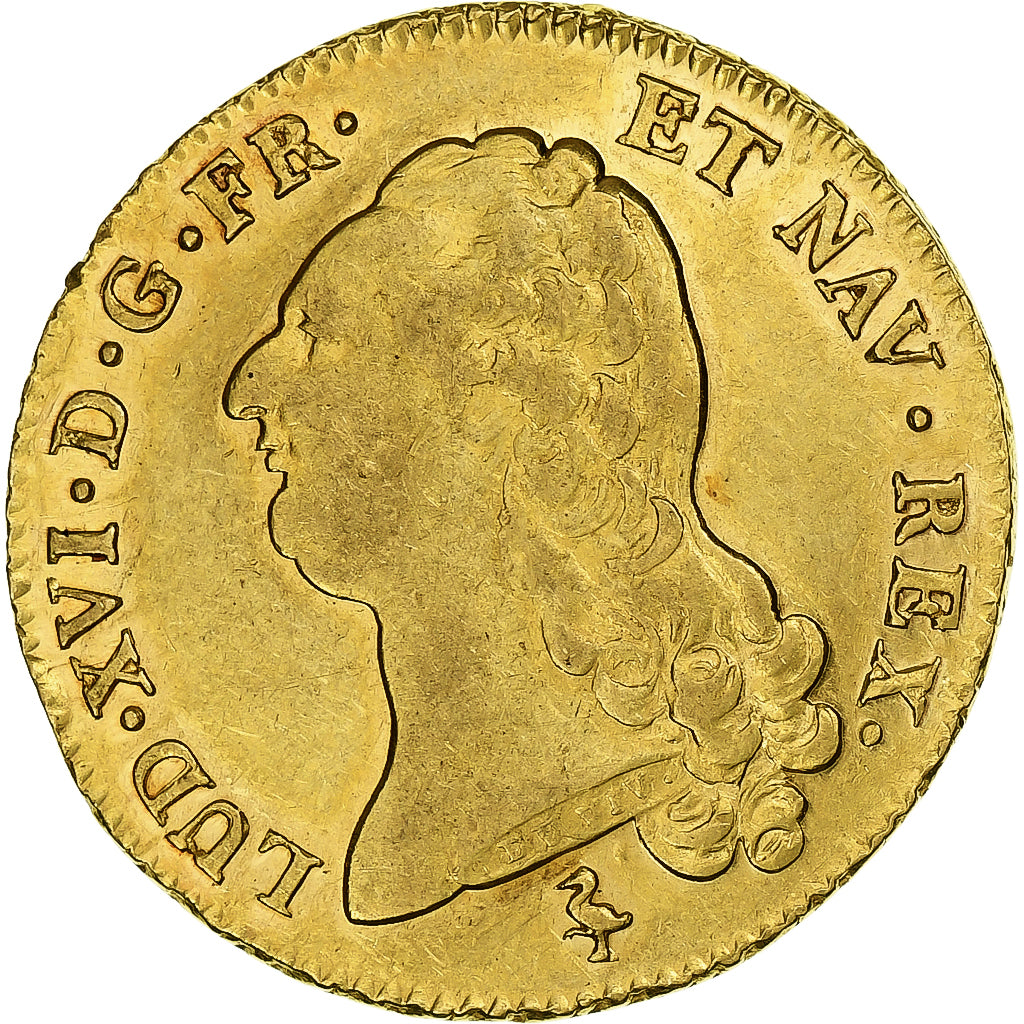 Frankrijk, Louis XVI, Double Louis d'or à la tête nue, 1791, Paris, Goud, ZF+