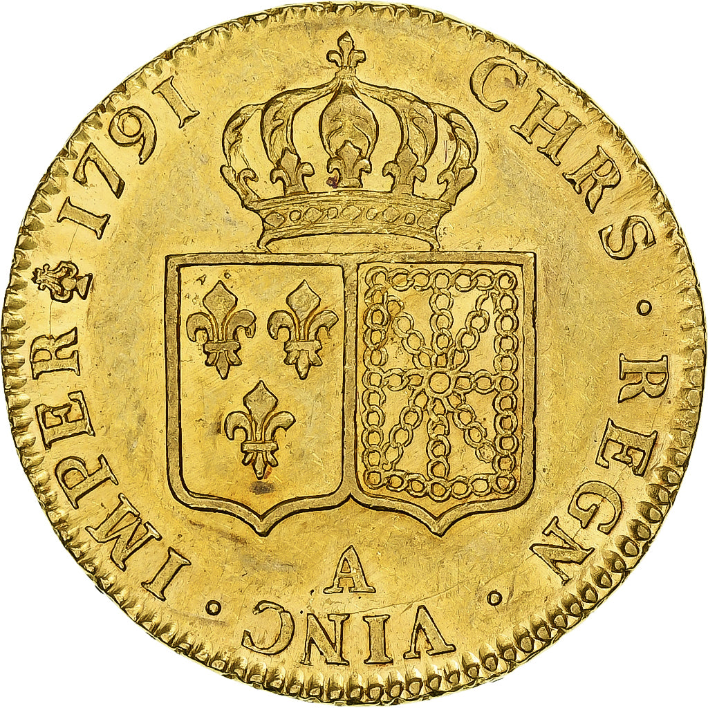 Frankrijk, Louis XVI, Double Louis d'or à la tête nue, 1791, Paris, Goud, ZF+