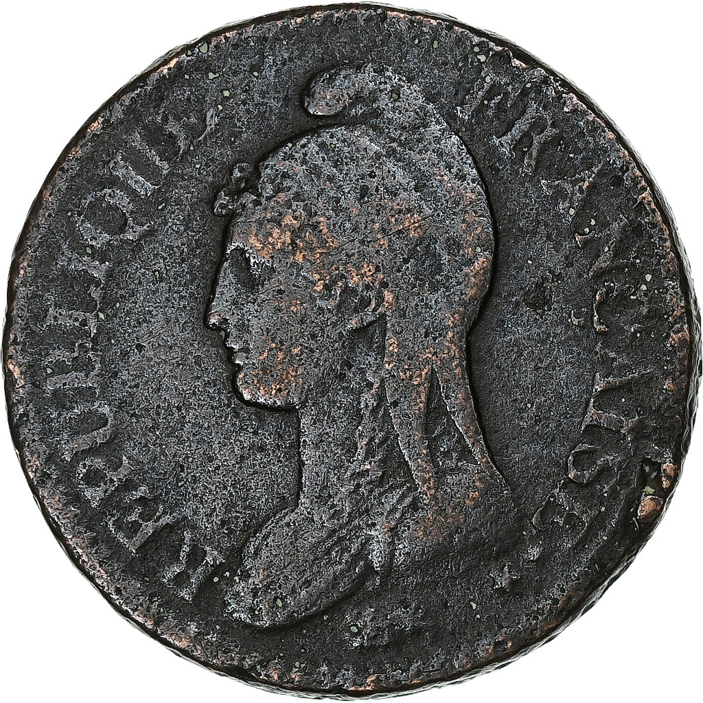 Frankreich, Decime, Dupré, AN 5, Paris, Bronze, S+, Gadoury:187, KM:644