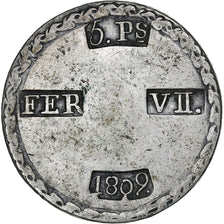 Principality of Catalonia, Ferdinand VII, 5 Pesetas, 1809, Tarragona, Plata