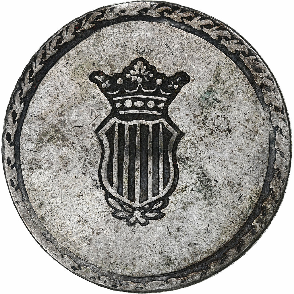 Principality of Catalonia, Ferdinand VII, 5 Pesetas, 1809, Tarragona, Plata