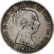 Spain, Isabel II, 10 Reales, 1853, Barcelona, Silver, EF(40-45), KM:595.3