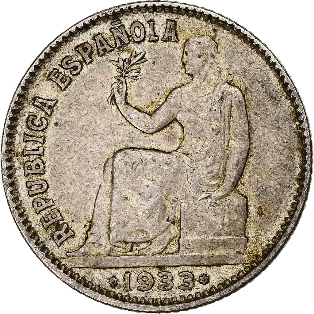 Spain, Peseta, 1934, Madrid, Silver, EF(40-45), KM:750