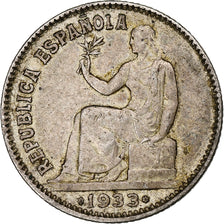 Spain, Peseta, 1934, Madrid, Silver, EF(40-45), KM:750