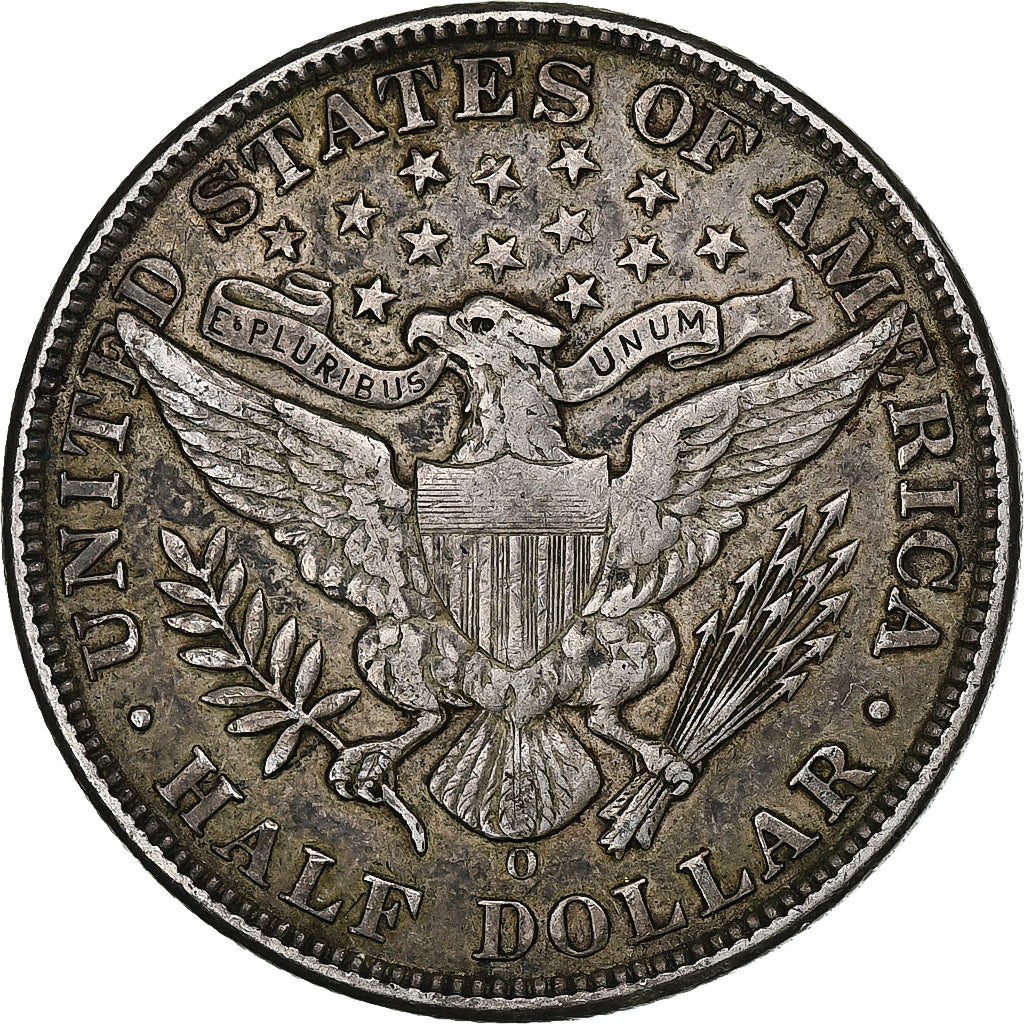 Verenigde Staten, Half Dollar, Barber, 1908, New Orleans, Zilver, ZF, KM:116
