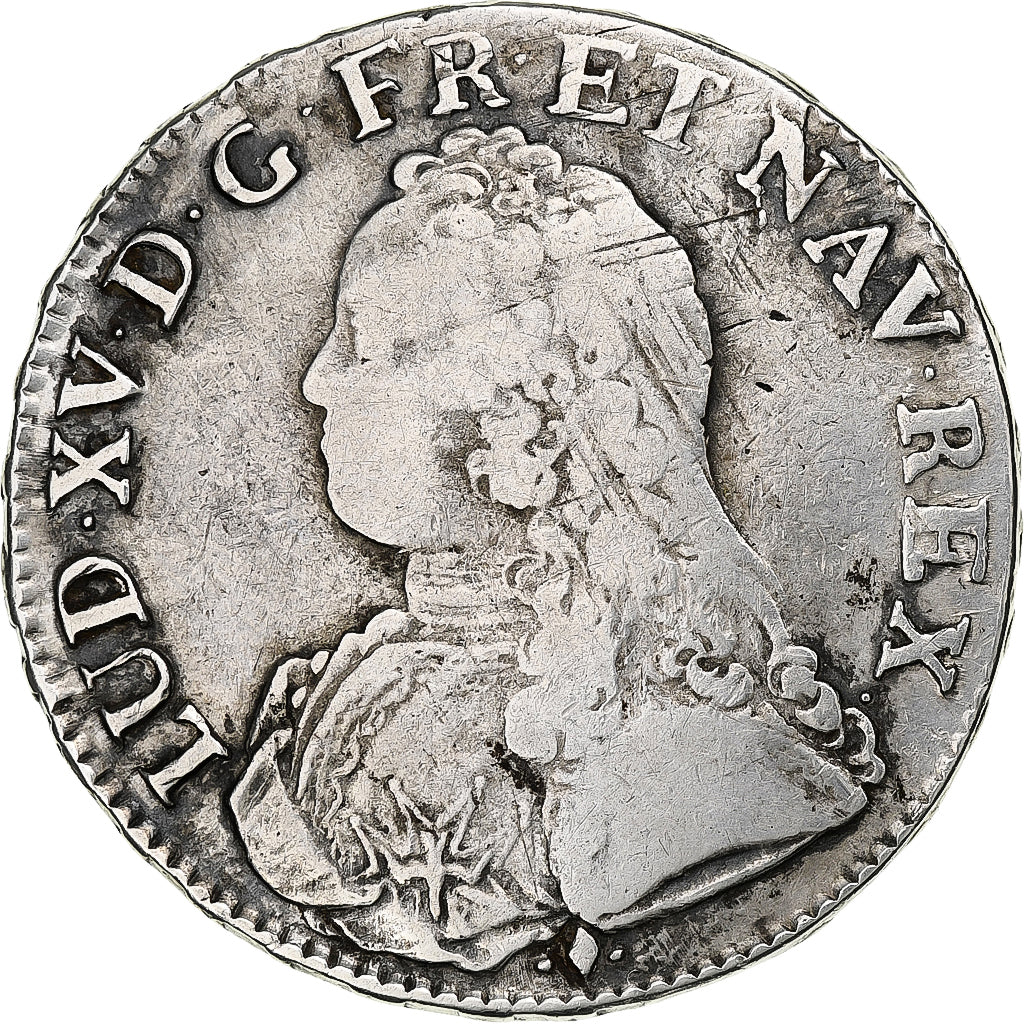 France, Louis XV, Ecu aux branches d'olivier, 1726, Bayonne, Silver, VF(30-35)