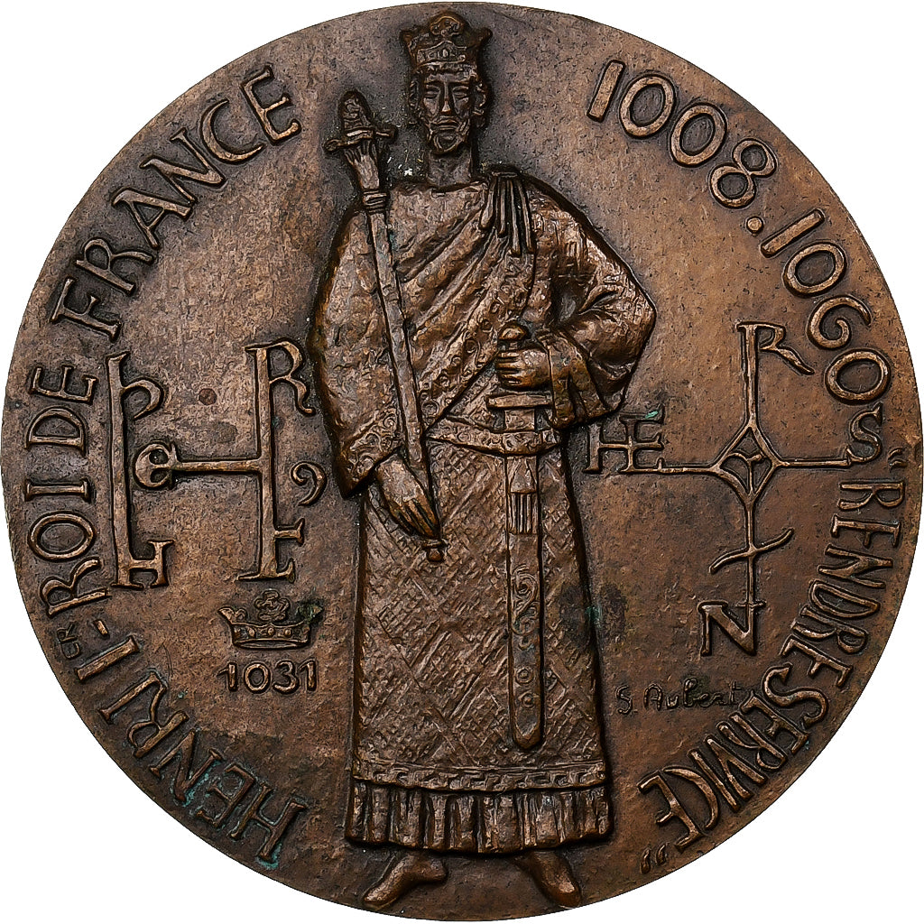 Francja, medal, Henri Ier et Anne de Kiev, 1977, Monnaie de Paris, Brązowy