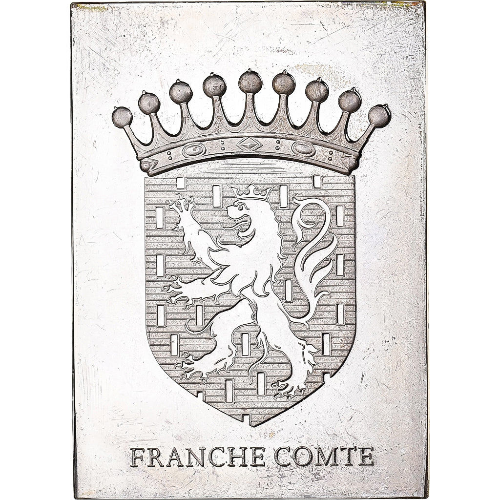 Francja, medal, Provinces de France, Franche-Comté, 1976, Srebro, Proof
