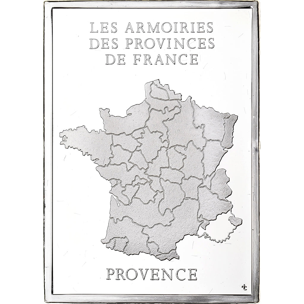 France, Medal, Provinces de France, Provence, 1976, Silver, Proof, AU(55-58)