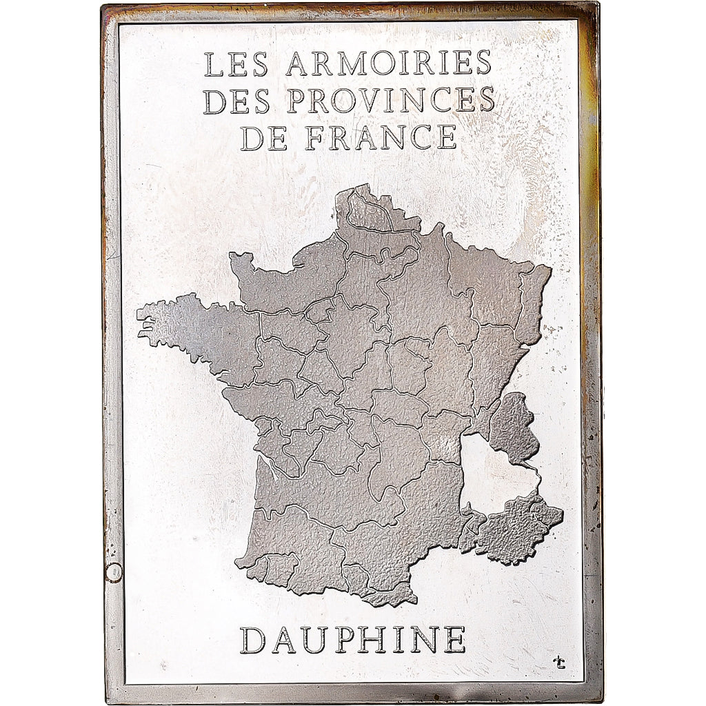 Frankrijk, Medaille, Provinces de France, Dauphiné, 1976, Zilver, Proof, PR