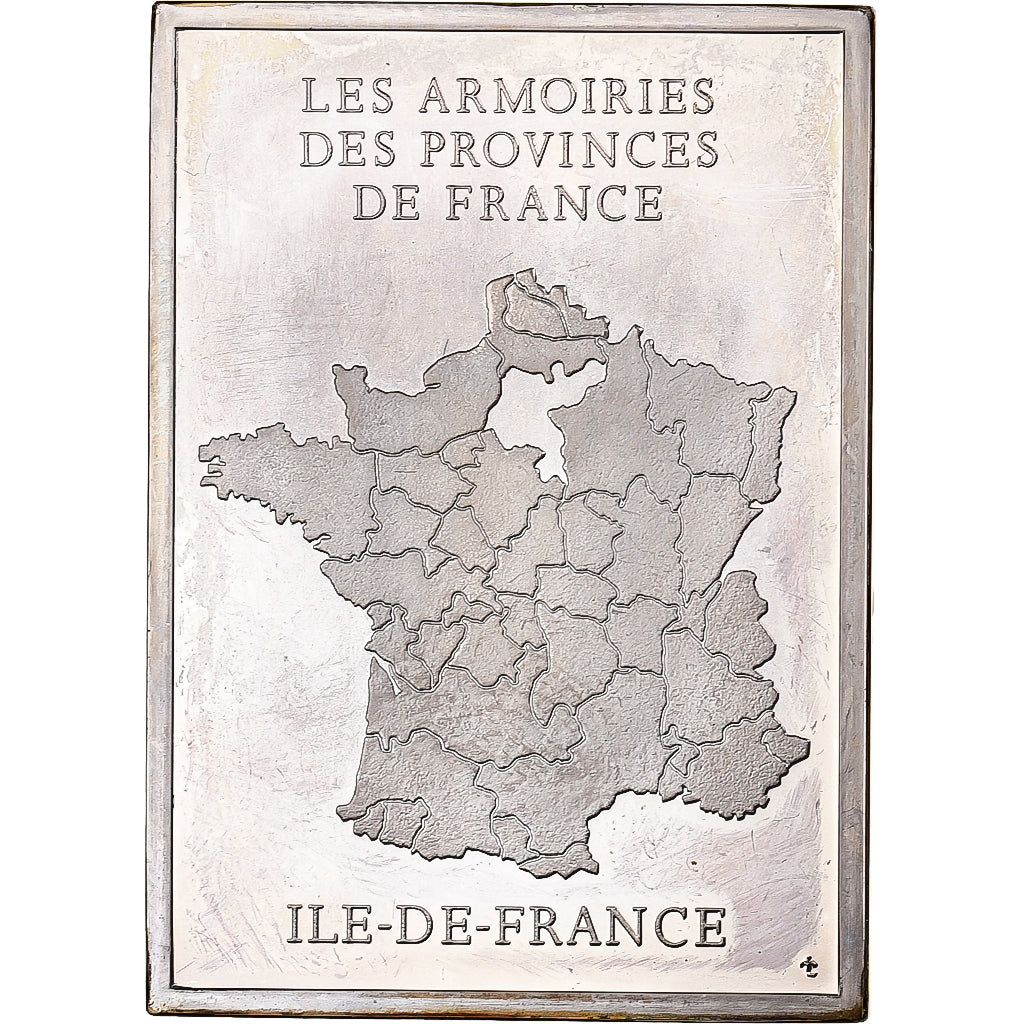 Francia, medalla, Provinces de France, Île-de-France, 1976, Plata, Prueba, EBC