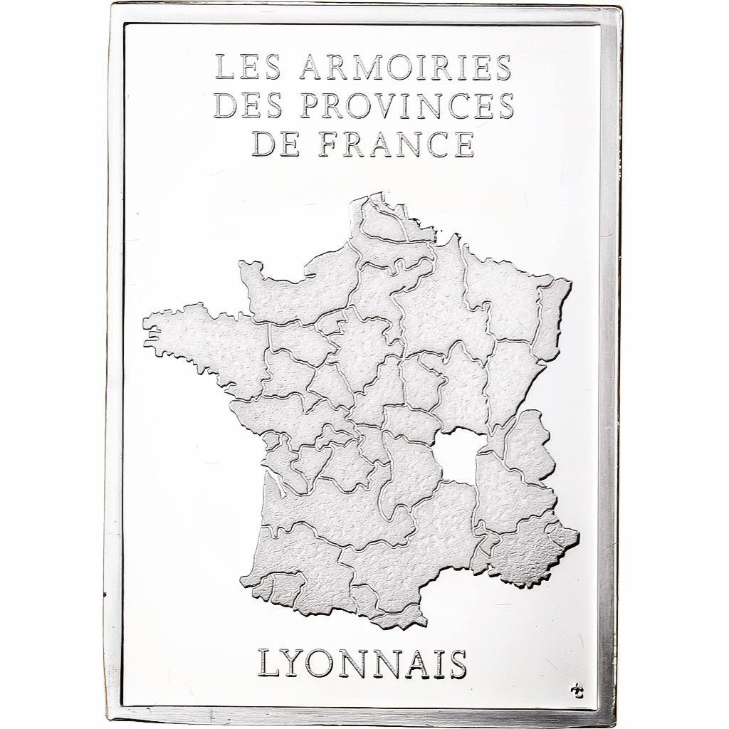 France, Medal, Provinces de France, Lyonnais, 1976, Silver, Proof, AU(55-58)