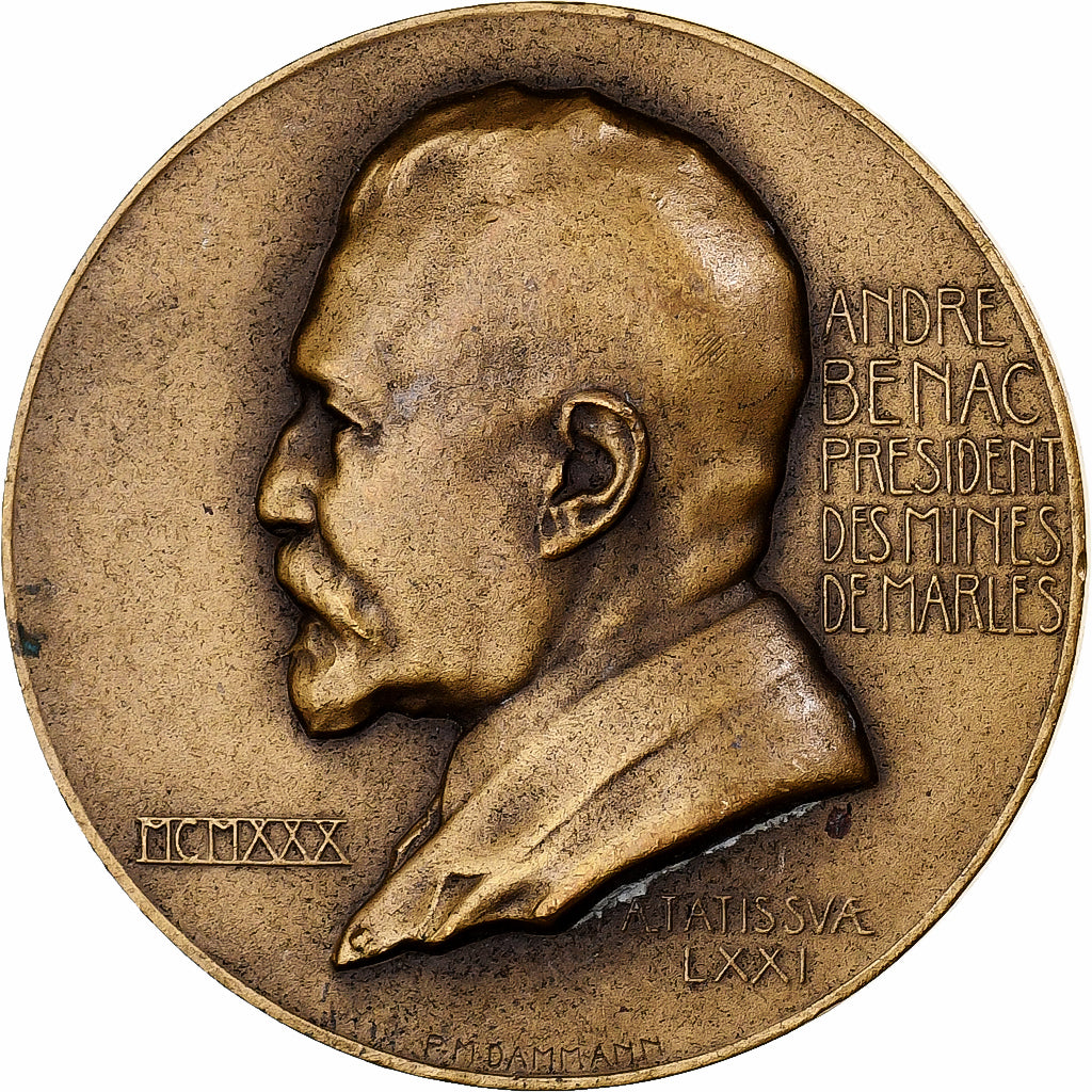 Frankrijk, Medaille, André Benac, 1930, Bronzen, Dammann, ZF+