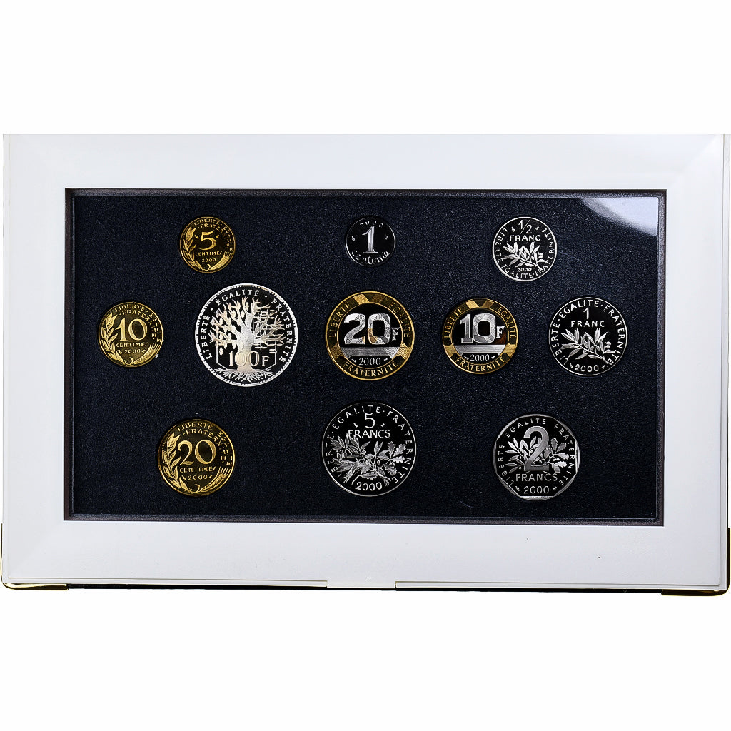 Frankrijk, Coffret 1 c. à 100 frs., 2000, Monnaie de Paris, Proof, n.v.t., FDC