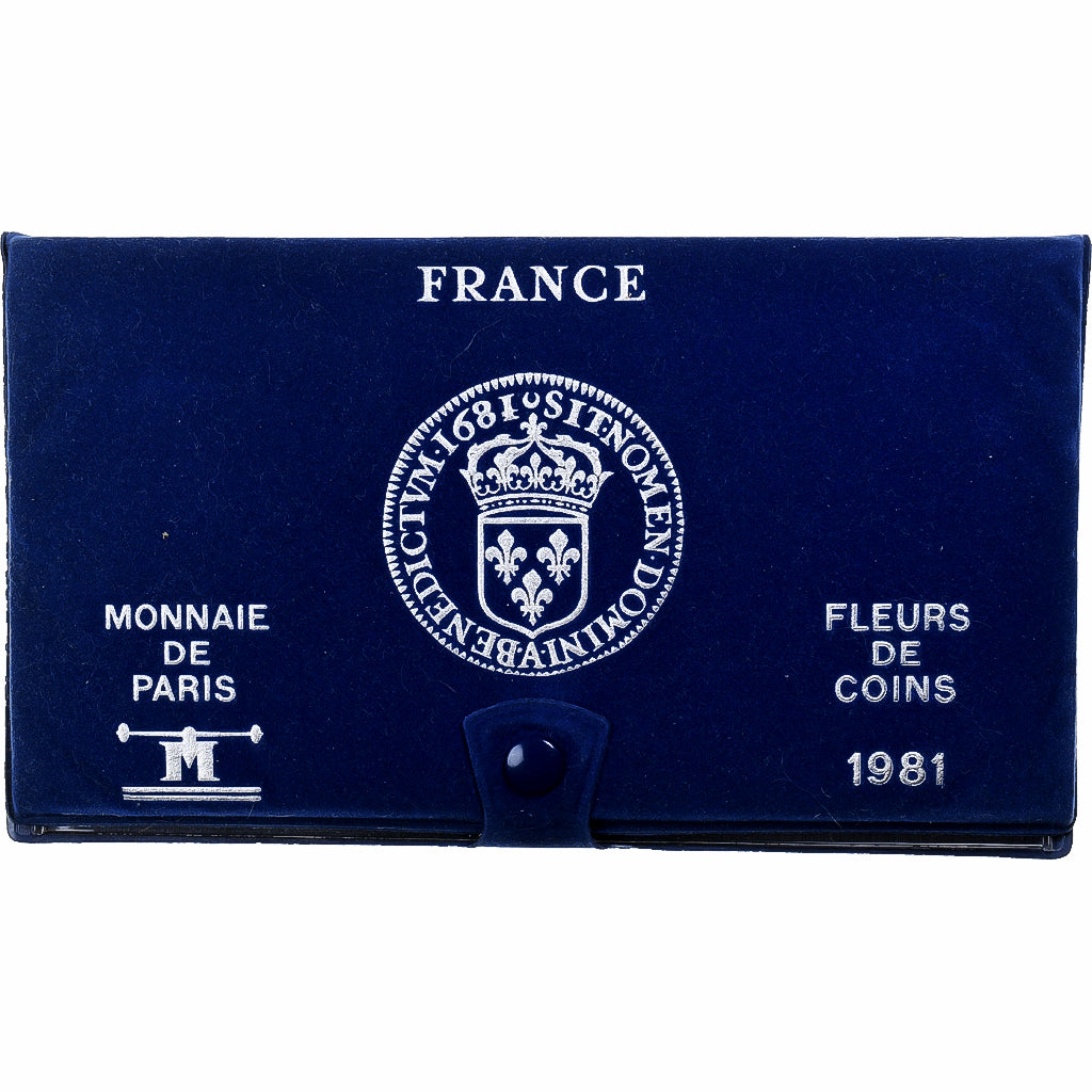 France, Coffret 1 c. à 50 frs., 1981, Monnaie de Paris, FDC, MS(65-70)