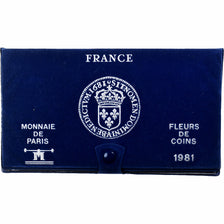 France, Coffret 1 c. à 50 frs., 1981, Monnaie de Paris, FDC, MS(65-70)