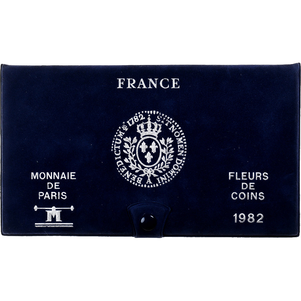 France, Coffret 1 c. à 100 frs., 1982, Monnaie de Paris, FDC, MS(65-70)