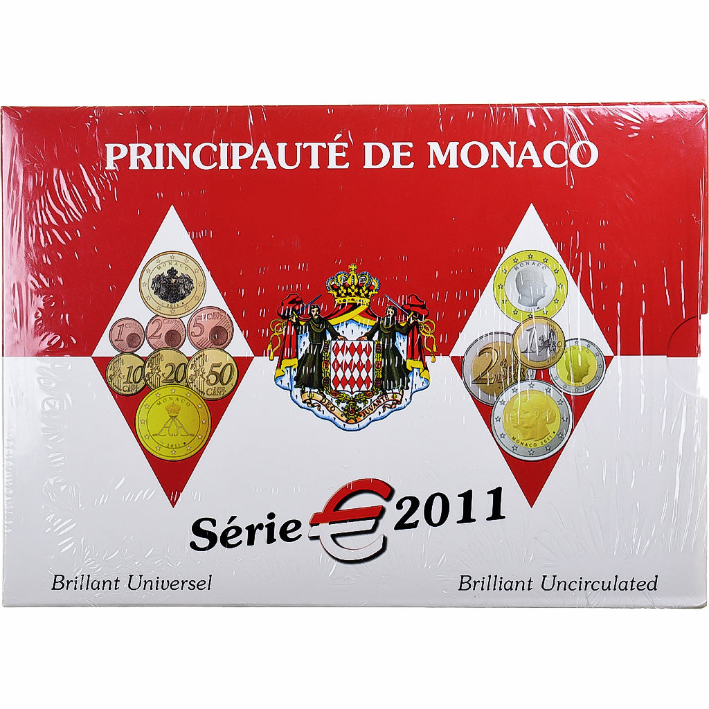 Monaco, Coffret 1c. à 2€, mariage princier, BU, 2011, MDP, n.v.t., FDC