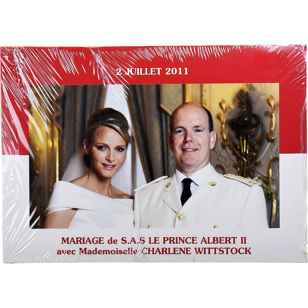 Monaco, Coffret 1c. à 2€, mariage princier, BU, 2011, MDP, n.v.t., FDC
