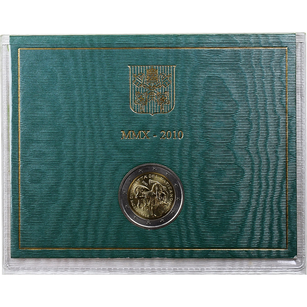 Vatican, Benoît XVI, 2 Euro, BU, 2010, Rome, Bi-Metallic, MS(65-70)