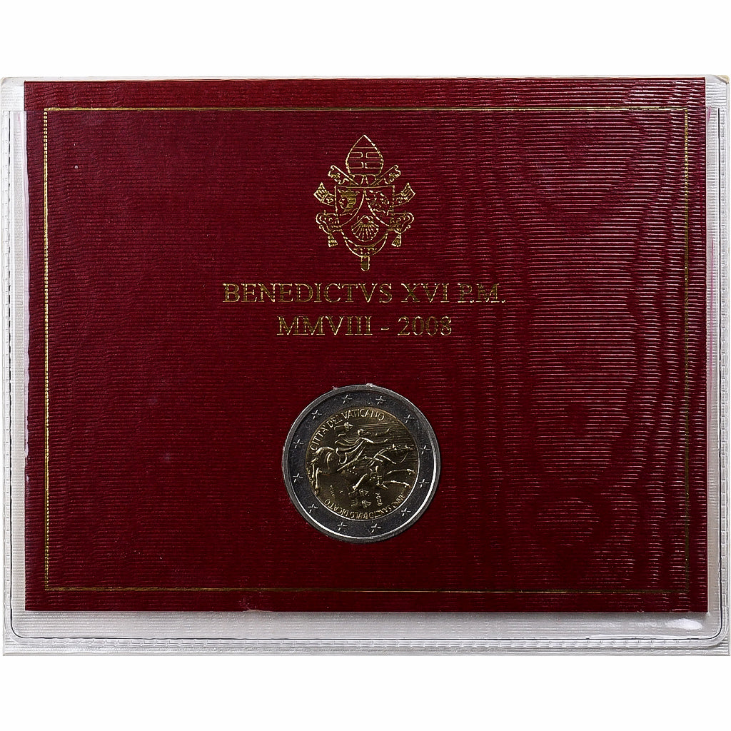 Vatican, Benoît XVI, 2 Euro, BU, 2008, Rome, Bi-Metallic, MS(65-70)