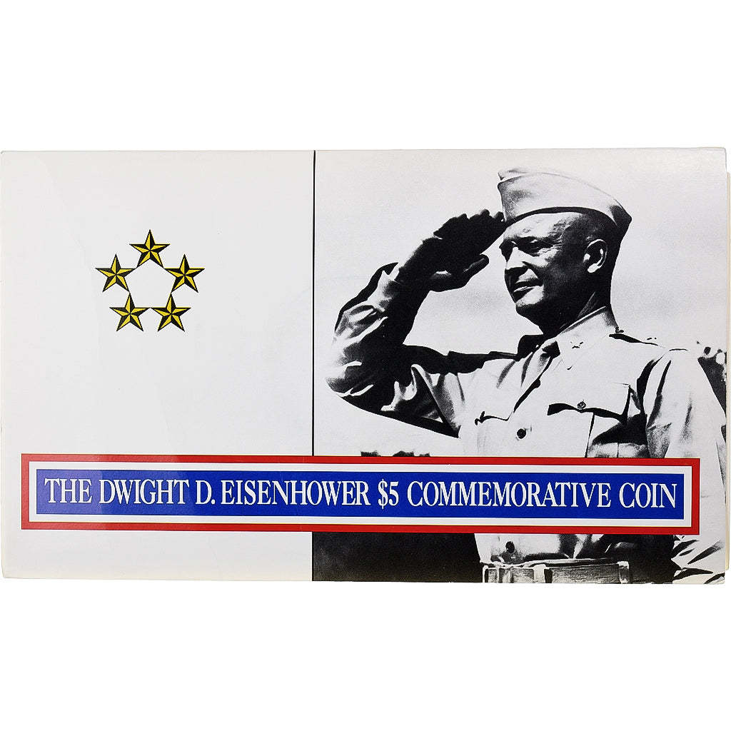 Islas Marshall, 5 Dollars, Dwight D.  Eisenhower, 1990, Danbury, Cobre -