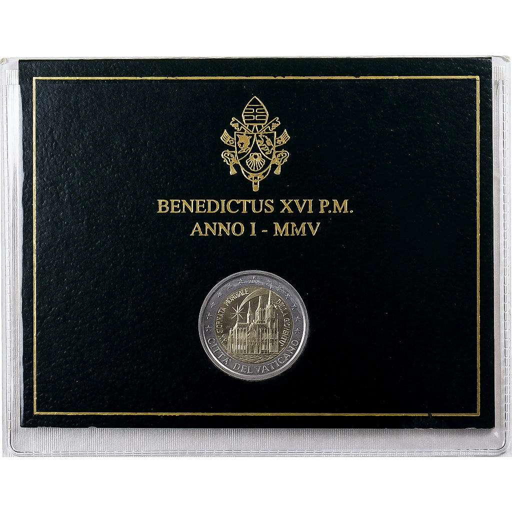 Vatican, Benoît XVI, 2 Euro, BU, 2005, Rome, Bi-Metallic, MS(65-70)