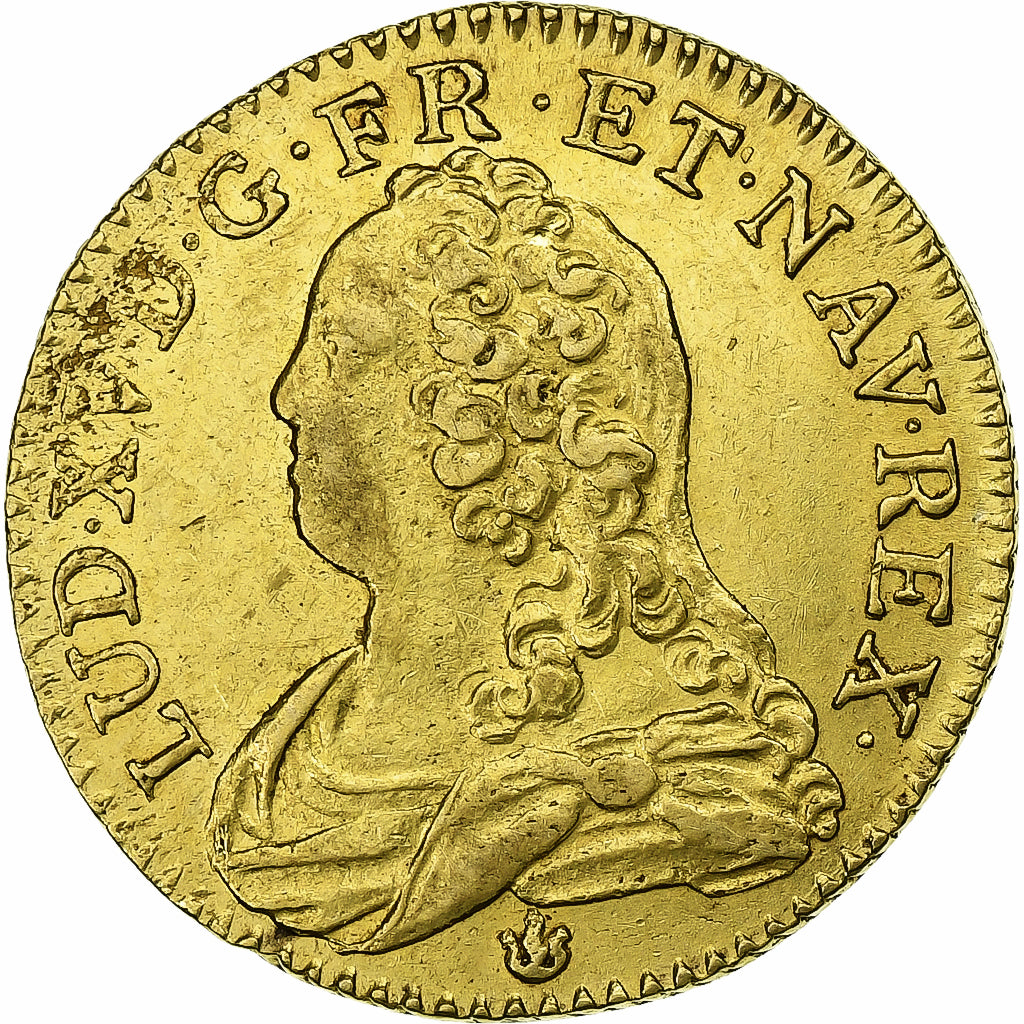 France, Louis XV, Louis d'or aux lunettes, 1726, Lyon, Gold, AU(50-53)