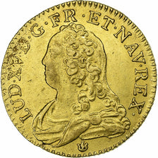 France, Louis XV, Louis d'or aux lunettes, 1726, Lyon, Gold, AU(50-53)