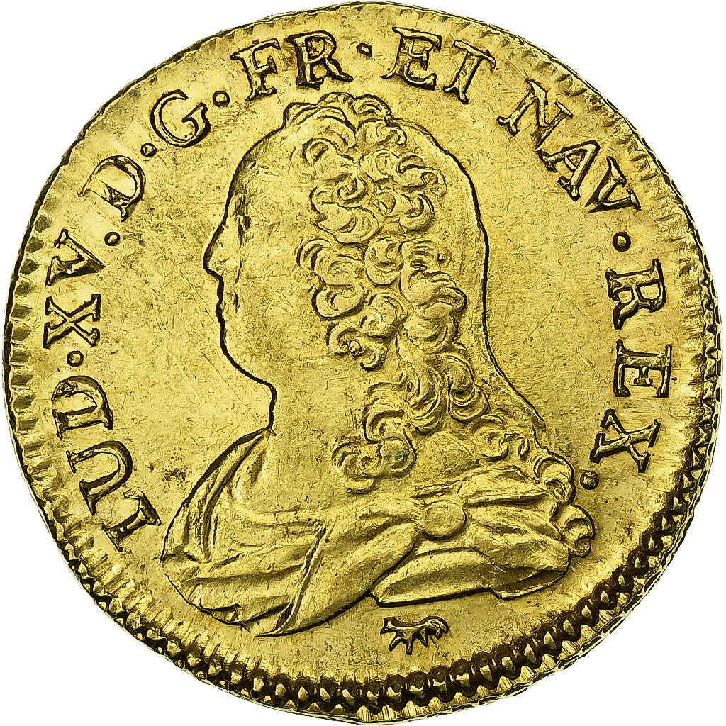 Francia, Louis XV, Louis d'or aux lunettes, 1730, Paris, Oro, SPL-, Gadoury:340