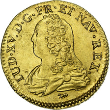 Francia, Louis XV, Louis d'or aux lunettes, 1730, Paris, Oro, SPL-, Gadoury:340