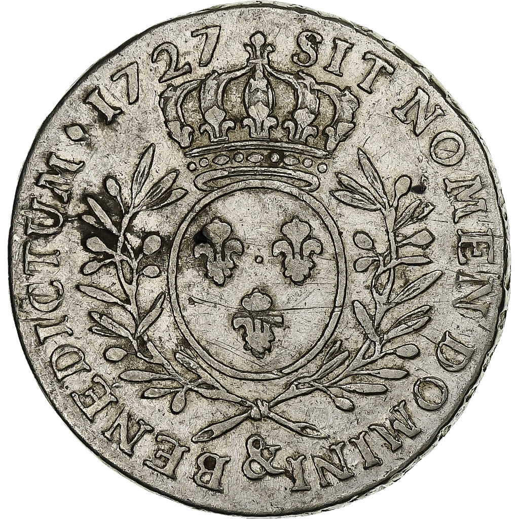 Frankrijk, Louis XV, 1/2 Ecu aux branches d'olivier, 1727, Aix, Zilver, FR+