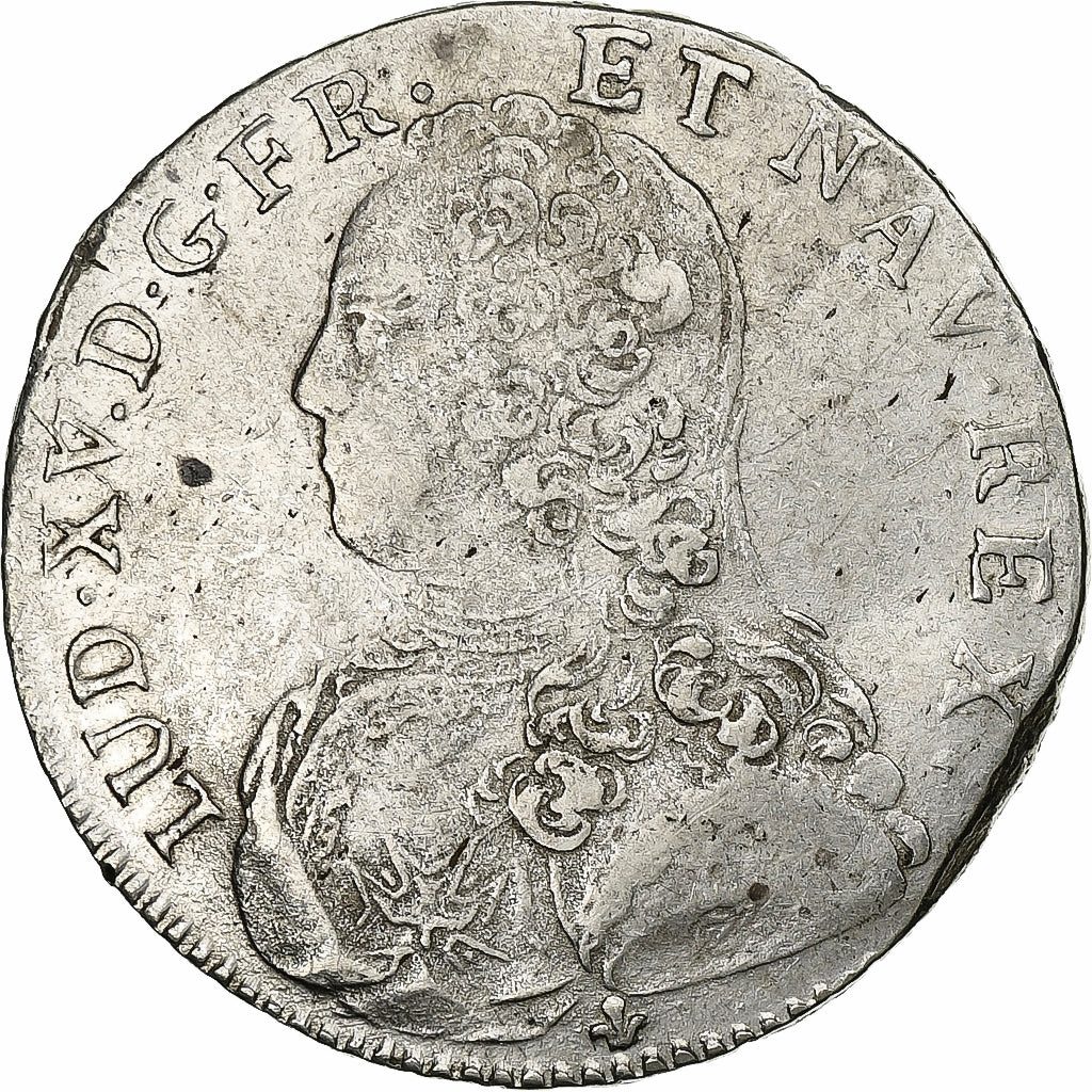Francia, Louis XV, 1/2 Ecu aux branches d'olivier, 1729, Bordeaux, Argento, MB+