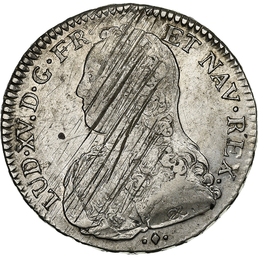 Francia, Louis XV, 1/2 Ecu aux branches d'olivier, 1730, Bayonne, Argento, MB