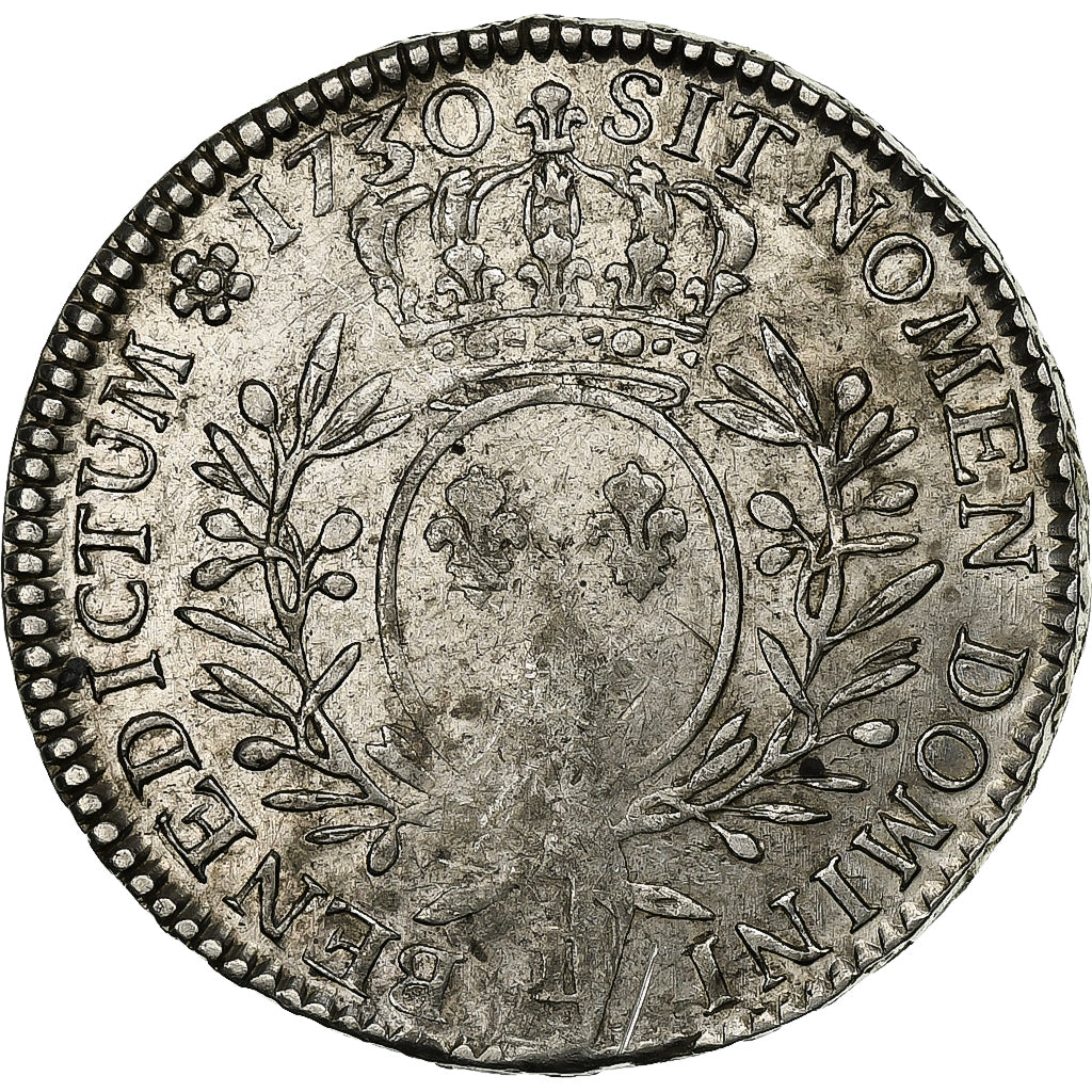 Francia, Louis XV, 1/2 Ecu aux branches d'olivier, 1730, Bayonne, Argento, MB