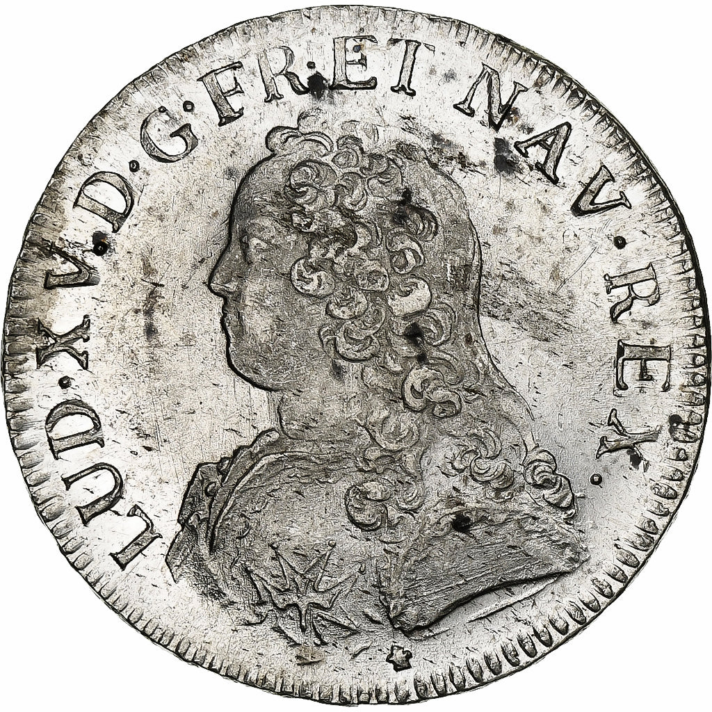 Frankrijk, Louis XV, Ecu aux branches d'olivier, 1728, Bordeaux, Zilver, PR