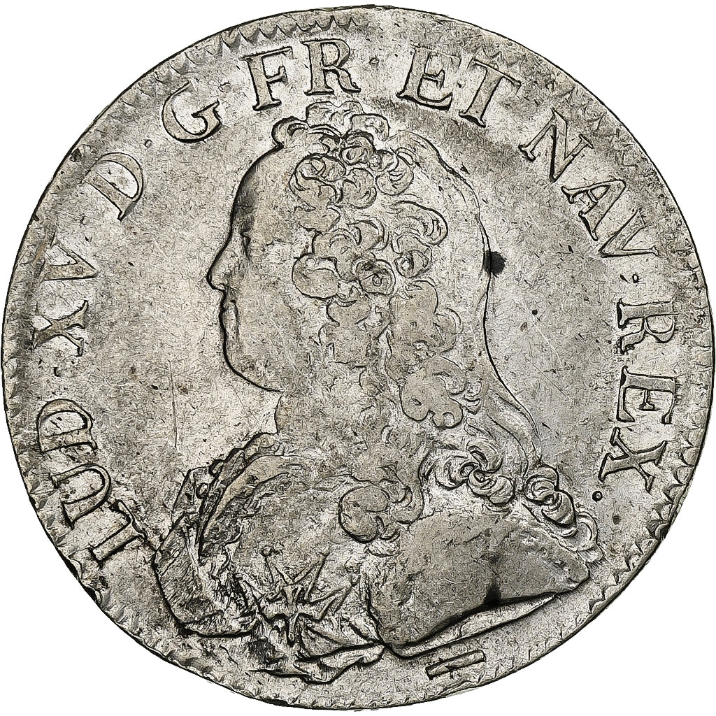 Frankrijk, Louis XV, Ecu aux branches d'olivier, 1729, Lille, Zilver, ZF