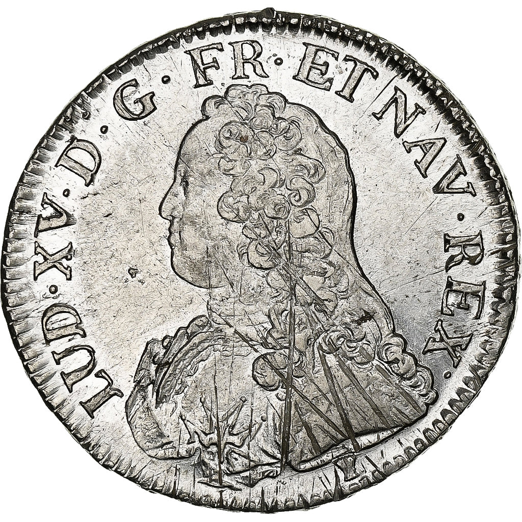 France, Louis XV, Ecu aux branches d'olivier, 1732, Rennes, Argent, SUP