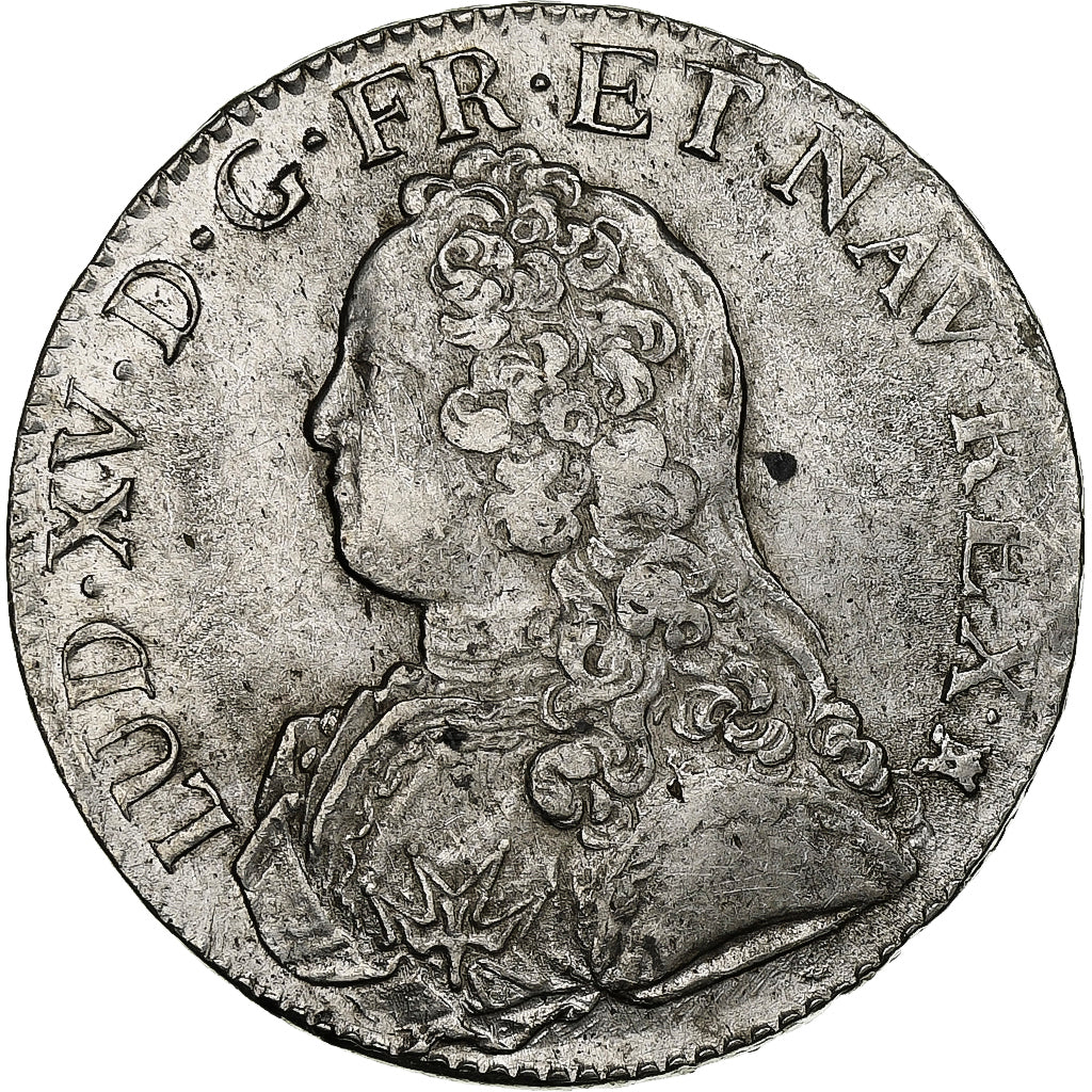 Frankrijk, Louis XV, Ecu aux branches d'olivier, 1734, Toulouse, Zilver, ZF+