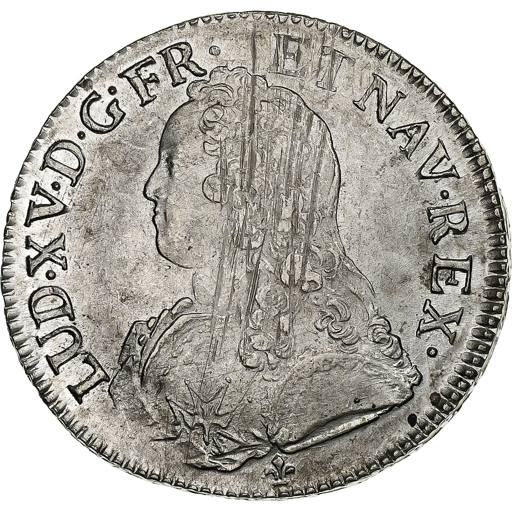 Frankrijk, Louis XV, Ecu aux branches d'olivier, 1734, Bordeaux, Zilver, ZF