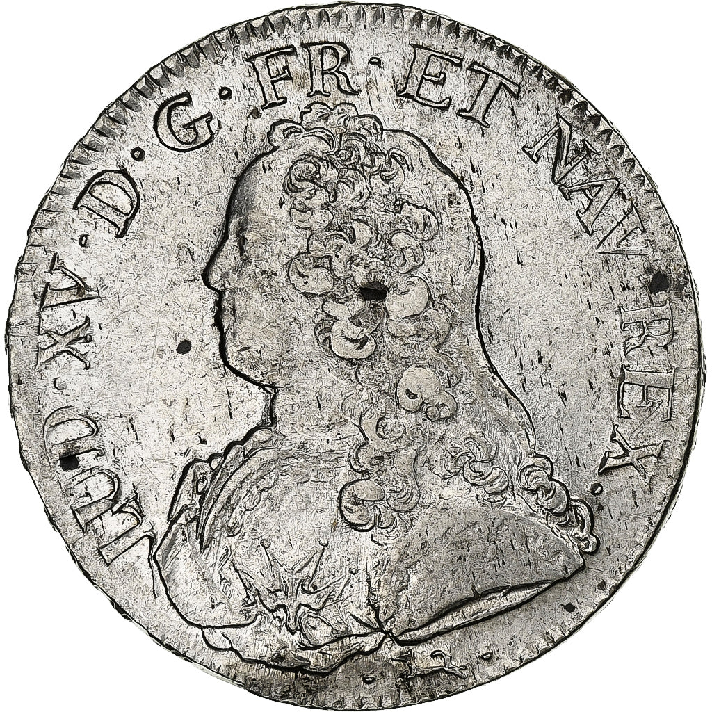 Frankrijk, Louis XV, Ecu aux branches d'olivier, 1735, Bayonne, Zilver, ZF+