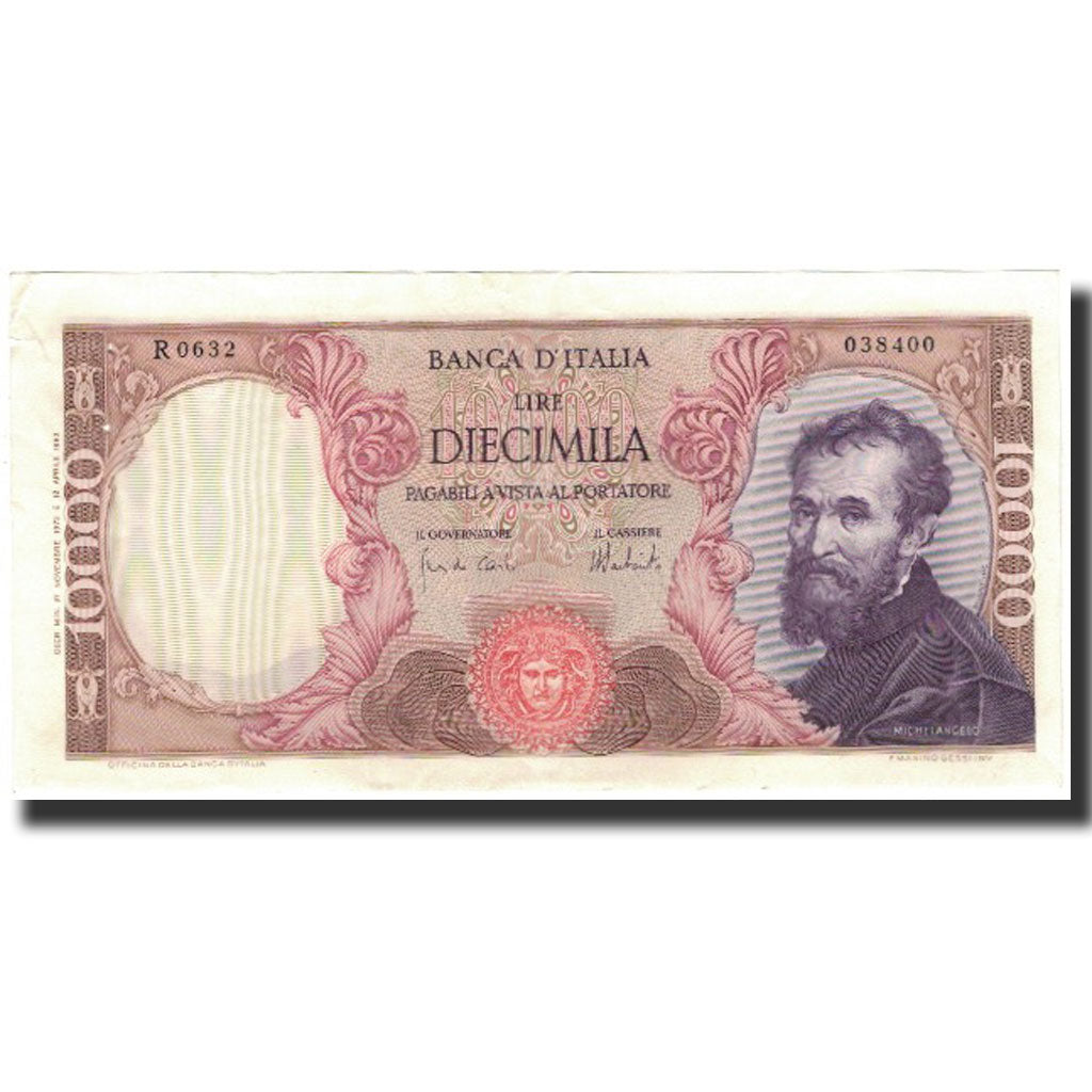 Nota, Itália, 10,000 Lire, KM:97f, AU(50-53)