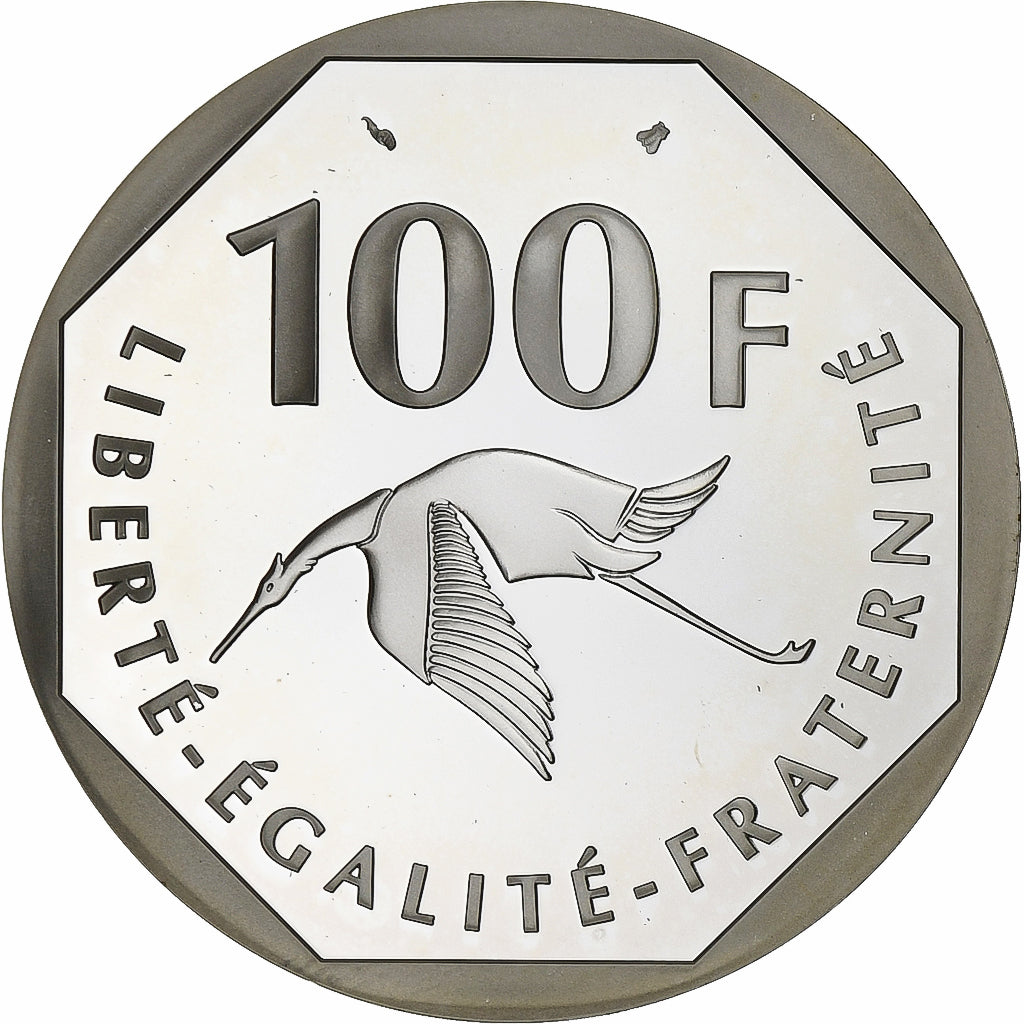 Francia, 100 Francs, Georges Guynemer, 1997, MDP, Prueba, Plata, FDC, KM:1196
