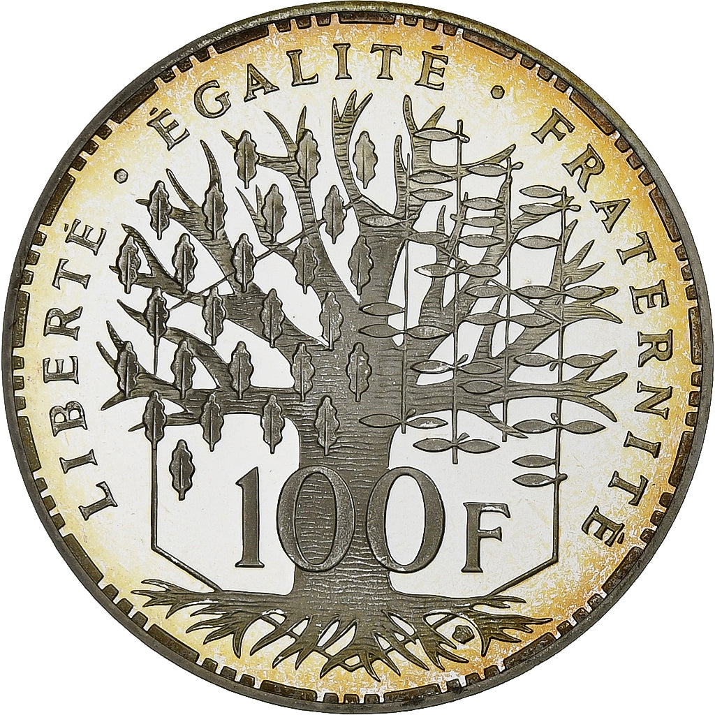 Francja, 100 Francs, Panthéon, 1998, Monnaie de Paris, Proof, Srebro